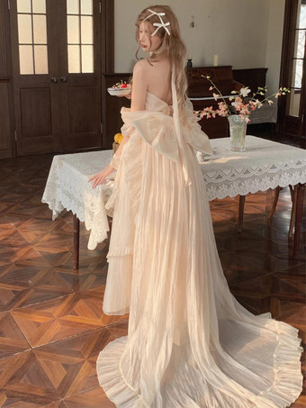 フェアリーロリータドレス ダークレッド ホルターサッシュ ティーパーティーロリータプロムドレス