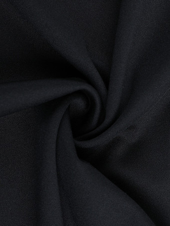 レディース用フリルVネックマキシドレス - ブラック エレガントな背中開きカットアウトボディコンロングドレス - 2026年春のイブニングドレス