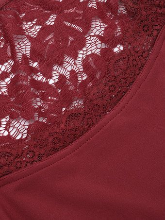 シースルーレースボディスーツ（女性用） - セクシーな長袖スリムフィットレオタードトップ - 春の夜のパーティーに最適 2026