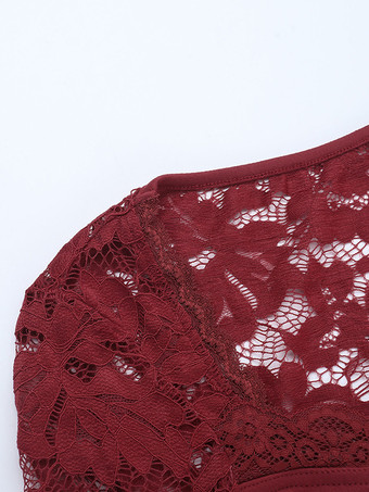 シースルーレースボディスーツ（女性用） - セクシーな長袖スリムフィットレオタードトップ - 春の夜のパーティーに最適 2026