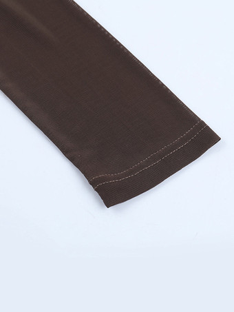 レディース用ホルターネックコルセットトップ - ブラウンメッシュパッチワーク長袖ブラウス - 春のナイトアウトクラブウェア 2026