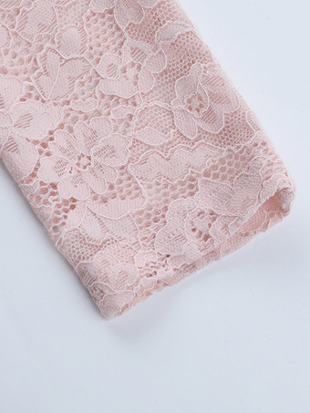 ピンクのコルセット風レーストップス（女性用） - エレガントな長袖ハートネックビスチェブラウス - 春の夜のお出かけにぴったりのクラブウェア 2026