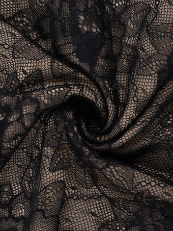 レースコルセットドレス（女性用） - ブラック オフショルダー 長袖 ボディコン ミニドレス - 春のクラブウェア イブニングパーティー 2026