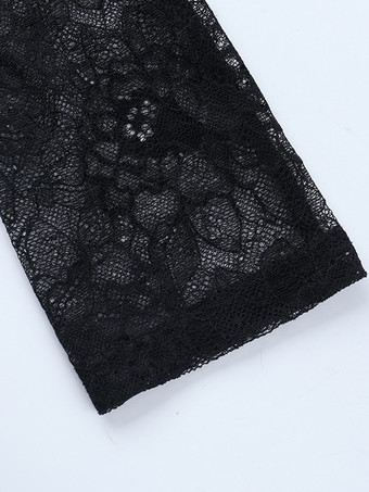 レースコルセットドレス（女性用） - ブラック オフショルダー 長袖 ボディコン ミニドレス - 春のクラブウェア イブニングパーティー 2026