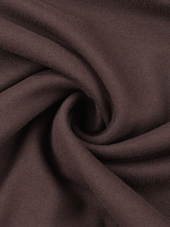 ティアードフリルドレス（女性用） - コーヒーブラウン オフショルダー 長袖 バレエコア ミニドレス - 2026年春の誕生日パーティー