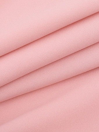 ピンクのAラインコルセットスタイルミニドレス（女性用） - コケットレースパッチワーク長袖 - 2026年春の誕生日パーティー