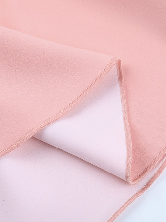 ピンクのAラインコルセットスタイルミニドレス（女性用） - コケットレースパッチワーク長袖 - 2026年春の誕生日パーティー