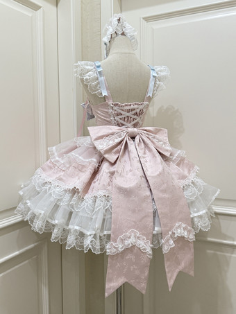 スウィートロリータドレス バックリボン バンデージ JSK ショートロリータドレス