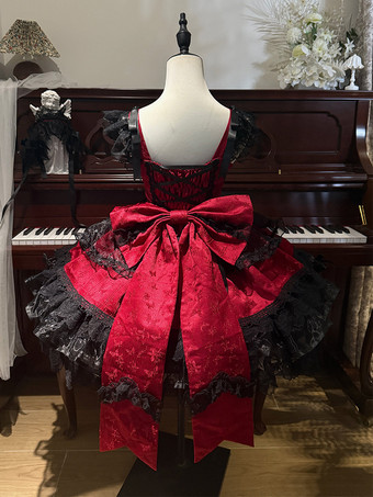 スウィートロリータドレス バックリボン バンデージ JSK ショートロリータドレス