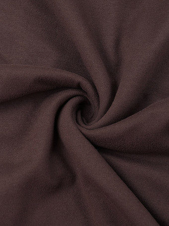 レディースオフショルダーマキシドレス - ブラウン、エレガントなギャザー入りシースルーメッシュスリーブ - 2026年春のパーティウェア