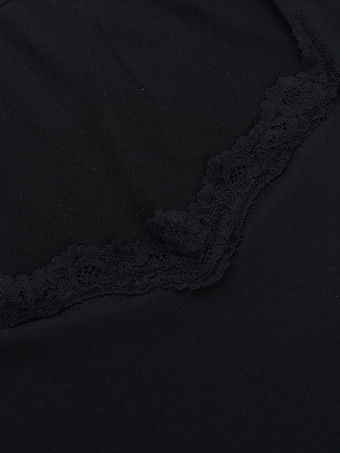 レーススクエアネックミニドレス（レディース） - ブラックゴシックフリルレイヤード長袖ボディコン - 春のナイトアウトクラブウェア 2026