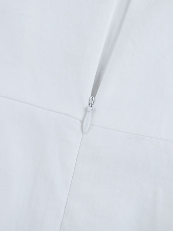 コテージコア風ミディドレス（女性用） - ホワイトのエレガントなタイフロントサマードレス - 夏のガーデンウェディングゲストウェア 2026