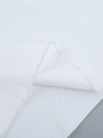 コテージコア風ミディドレス（女性用） - ホワイトのエレガントなタイフロントサマードレス - 夏のガーデンウェディングゲストウェア 2026