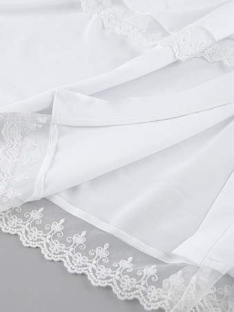 ボヘミアン風ティアードマキシドレス（女性用） - ホワイトレースパッチワークスクエアネックシックなサマードレス - 2026年夏のビーチバケーション