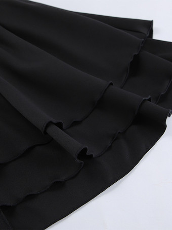 ミリタリー風ブレザースカートセット（レディース）シックなツーピース衣装 - ブラック ヴィンテージ スタンドカラー スリムフィット - 春のパーティウェア 2026