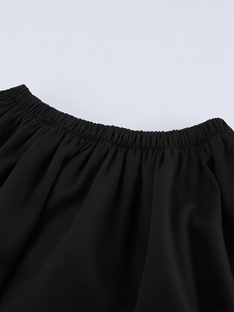 ミリタリー風ブレザースカートセット（レディース）シックなツーピース衣装 - ブラック ヴィンテージ スタンドカラー スリムフィット - 春のパーティウェア 2026