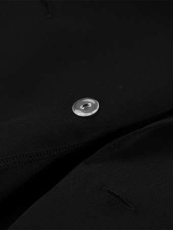 レディース用砂時計型ブレザーセット - ブラックのオールドマネーペプラムスーツ（ミニスカート付き） - 2026年春の仕事・イベント用衣装