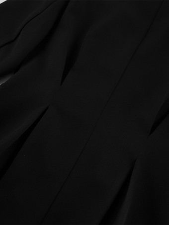 レディース用砂時計型ブレザーセット - ブラックのオールドマネーペプラムスーツ（ミニスカート付き） - 2026年春の仕事・イベント用衣装