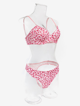 ブライダルランジェリー 花柄プリント イエロー 2ピース ブラジャー＆ショーツセット