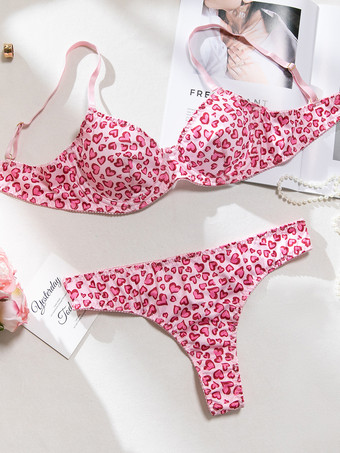 ブライダルランジェリー 花柄プリント イエロー 2ピース ブラジャー＆ショーツセット