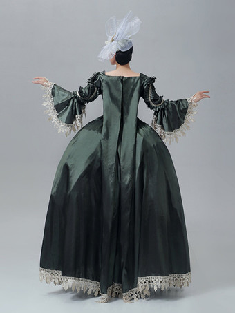 ヴィンテージ ヴィクトリアン ドレス マリー・アントワネット風 長袖 トランペットスリーブ レーストリム ヴィンテージドレス