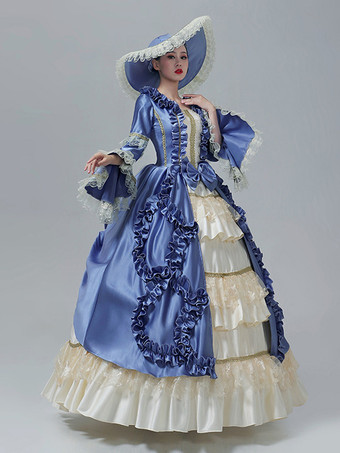 ヴィンテージ ヴィクトリアン ドレス レーストリム スリーブ ギャザー フリル フロア丈 ヴィンテージ ガウン