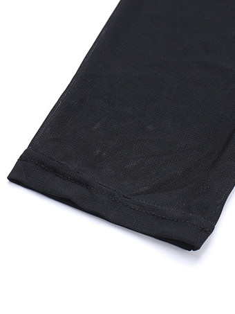 メッシュスリーブミニドレス（レディース） - ブラック エレガント モックネック パフスリーブ スケータードレス - 春のイブニングカクテルドレス 2026