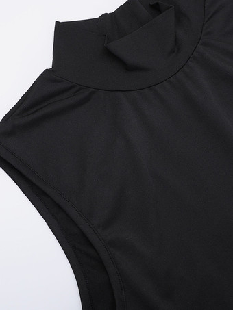 背中開きマキシドレス（女性用） - バタフライディテール モックネック ブラック ボディコン ロングドレス - 夏の夜のクラブウェア 2026