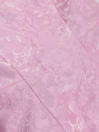 ジャカードコケットミニドレス（女性用） - バービーコア ビッグリボンバック ノースリーブ Aライン - 夏の誕生日パーティー衣装 2026