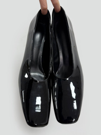 レディース セクシー パンプス スクエアトゥ スリッポン ドレスシューズ