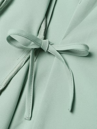 エレガントなラップブレザー レディース 2点セット - スリムフィット タイウエスト ワイドレッグパンツスーツ - 春のビジネスカジュアル 2026