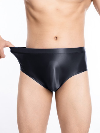 ブラック メンズランジェリー 男性向けセクシーショーツ ピンク シェイプアップ シャイニーブリーフ