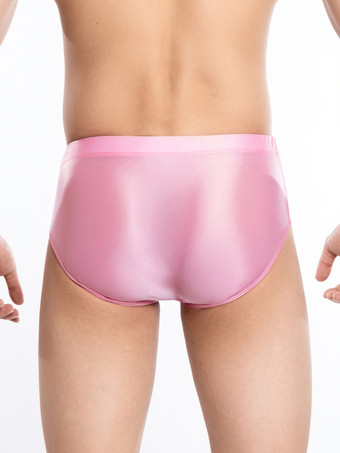 メンズランジェリー 男性向けセクシーショーツ ピンク シェイプアップ シャイニーブリーフ