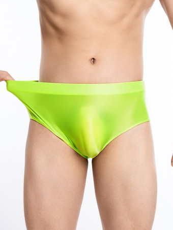 ライトグリーン メンズランジェリー 男性向けセクシーショーツ ピンク シェイプアップ シャイニーブリーフ