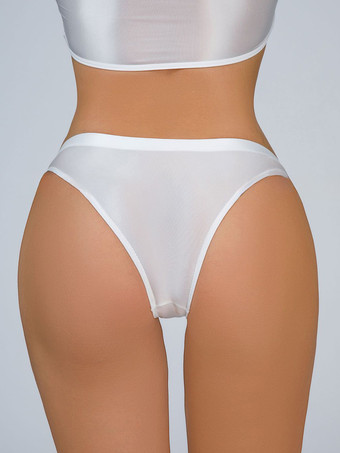 ホワイト 室内用シェイプアップラベンダーランジェリーショーツストレッチアイスシルクシースルーソング