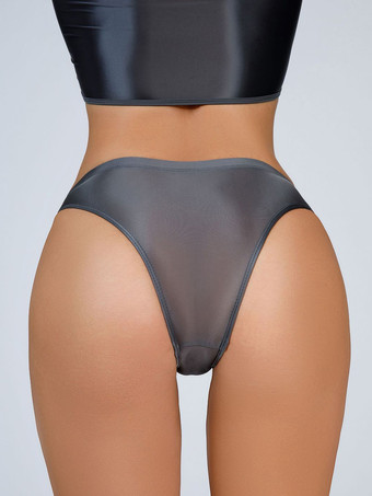 室内用シェイプアップラベンダーランジェリーショーツストレッチアイスシルクシースルーソング