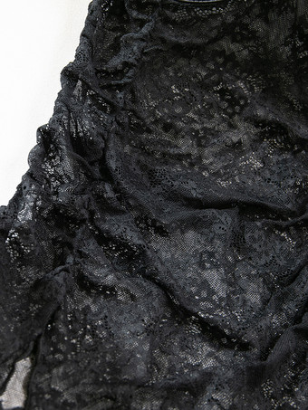 ロングナイトガウン ブラック セクシー シェイプアップ バックレス カットアウト ポリエステル ランジェリー