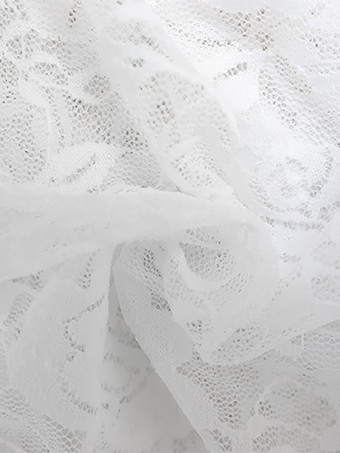 シースルーレースフリルマキシスリップドレス（レディース） - ホワイト セクシー ハイローヘム スパゲッティストラップ ボディコンガウン - サマーガラパーティー 2026