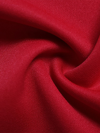 キーホールネックミニドレス（レディース） - レッド、エレガントなパッド入りショルダー、長袖、スリムフィット、ボディコン - 春のデートナイト 2026