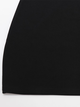 カットアウトミニドレス（女性用） - ブラック、エレガントな長袖、ゴールドボタン、ボディコン - 春のナイトアウト、クラブパーティー、2026年