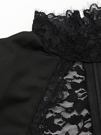 シースルーレースカットアウトボディコンドレス（女性用） - ブラックゴシックシックギャザーミニシースドレス - 夏の夜のパーティーに最適 2026