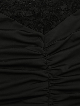 シースルーレースカットアウトボディコンドレス（女性用） - ブラックゴシックシックギャザーミニシースドレス - 夏の夜のパーティーに最適 2026