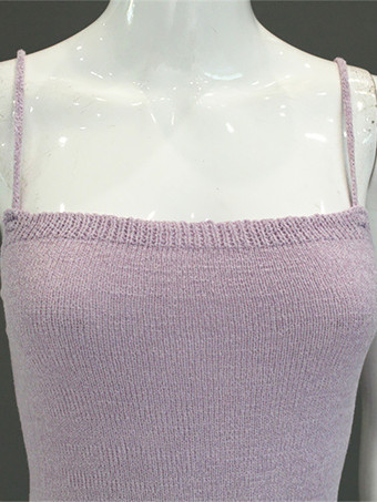 背中開きニットスリップドレス（レディース） - レースアップリブサイドスリットミディボディコン - 2026年夏ビーチバケーション