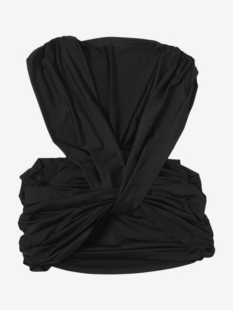 ディープVツイストミニドレス（女性用） - セクシーなカットアウトギャザーボディコン - サマークラブナイトパーティー2026