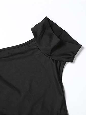 ブラック セクシー クラブ ツーピースセット レディース - ハイネック バックレス ボディスーツとロングスカート - 夏の夜のお出かけ 2026