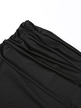 ブラック セクシー クラブ ツーピースセット レディース - ハイネック バックレス ボディスーツとロングスカート - 夏の夜のお出かけ 2026