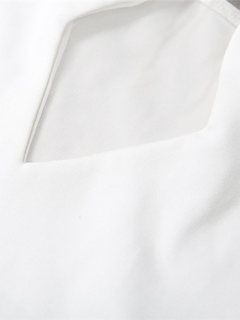 セクシーなクロスホルターネックボディコンドレス（女性用） - ホワイトの背中開きシースルーミニドレス - 夏の夜のクラブウェア 2026