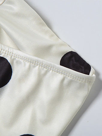 水玉模様のホルターネックコルセットトップ（レディース） - ホワイト ヴィンテージ ノースリーブ スリムフィット ビスチェ - サマービーチパーティー 2026