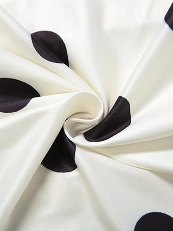 水玉模様のホルターネックコルセットトップ（レディース） - ホワイト ヴィンテージ ノースリーブ スリムフィット ビスチェ - サマービーチパーティー 2026