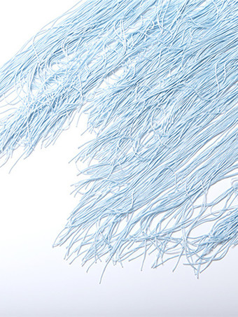 ホルターネックフリンジミニドレス（女性用） - ライトブルー ボヘミアン タッセル バックレス ボディコン - サマーフェスティバル バケーション パーティー 2026